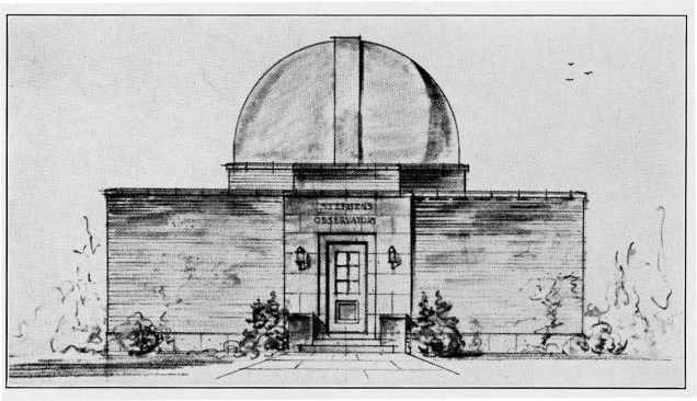 Photo: Architect's rendering of Stephens Observatory. Hiram College.