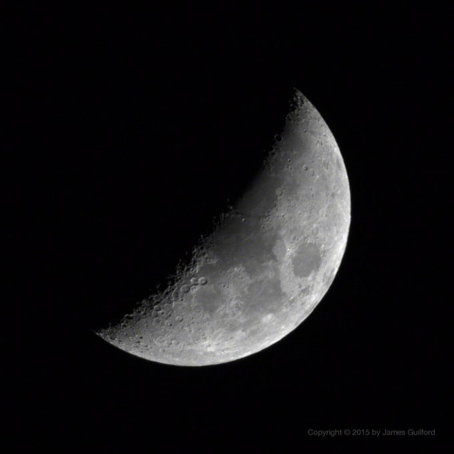 Photo: Waxing Gibbout Moon. Photo by James Guiilford.