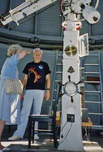 Photo: Robert Andress, Jr. with an Observatory Visitor.
