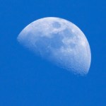 Moon in Daylight Sky