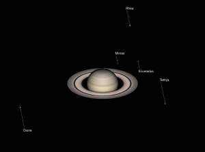Image: Simulated view of Saturn.