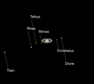 Image: Saturn: August 12, 10:00 PM EDT - Simulated view via Gas Giants app