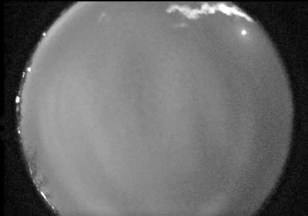 Photo: A fireball meteor (bright dot in the upper-right of this image) glowed brilliantly northwest of Detroit, Michigan, and was imaged by the NASA All-Sky Fireball Network camera at Oberlin College in Northeastern Ohio.